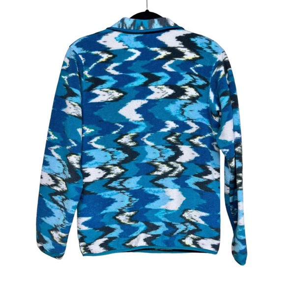 Patagonia Synchilla Snap-T Fleece Trout Tales Elwha Blue Women’s Size Small - Picture 2 of 7